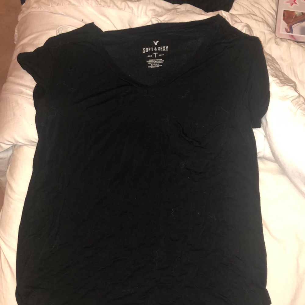 black soft tee